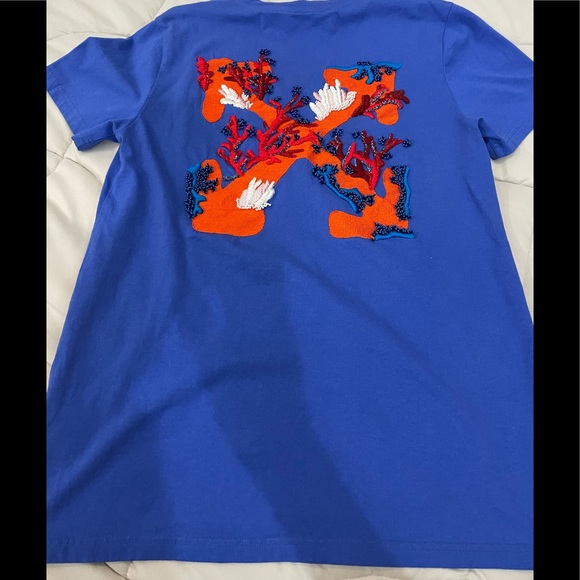 Off-white Women's Blue Cotton T-shirt Size S - Picture 5 of 12